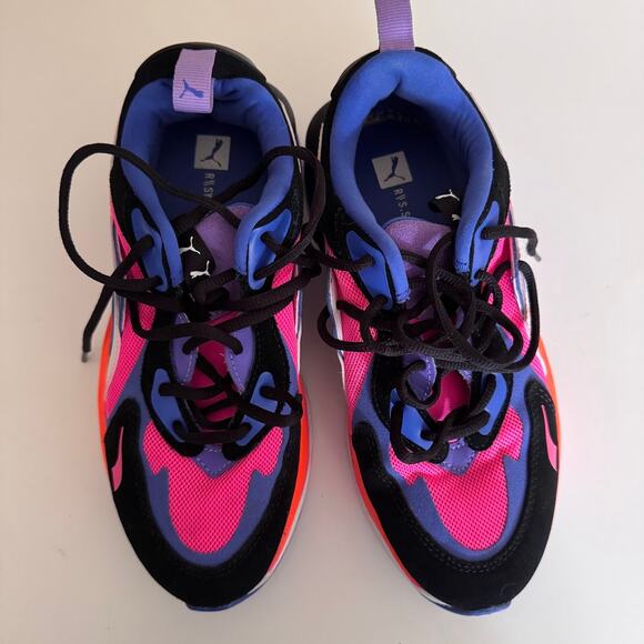 PUMA RS-Curve Black Pink Purple Sneaker Shoes Women's 7.5 - Picture 6 of 7